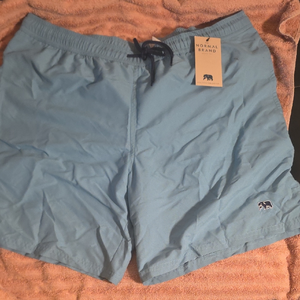 The Normal Brand Blue Swim Trunks Quick-Dry Elastic Waist